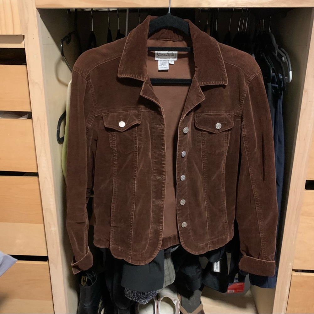 Vintage Chocolate Brown Corduroy Jacket